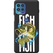 Черный чехол BoxFace Motorola G100 Fish