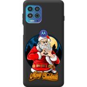 Черный чехол BoxFace Motorola G100 Cool Santa