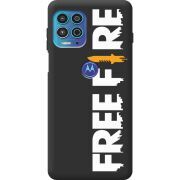 Черный чехол BoxFace Motorola G100 Free Fire White Logo