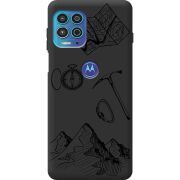 Черный чехол BoxFace Motorola G100 Mountains