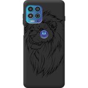 Черный чехол BoxFace Motorola G100 Lion