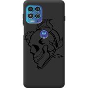 Черный чехол BoxFace Motorola G100 Skull and Roses