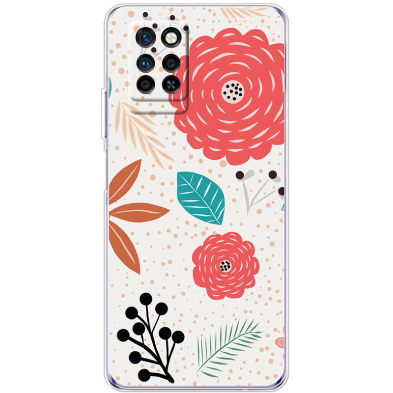 Чехол BoxFace Infinix Note 10 Pro Line Flowers