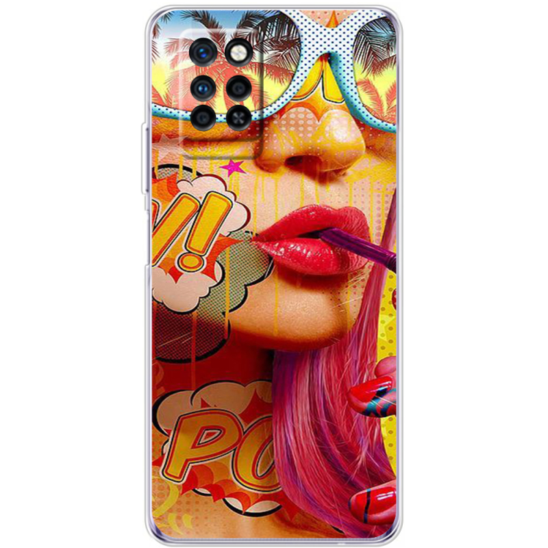 Чехол BoxFace Infinix Note 10 Pro Yellow Girl Pop Art