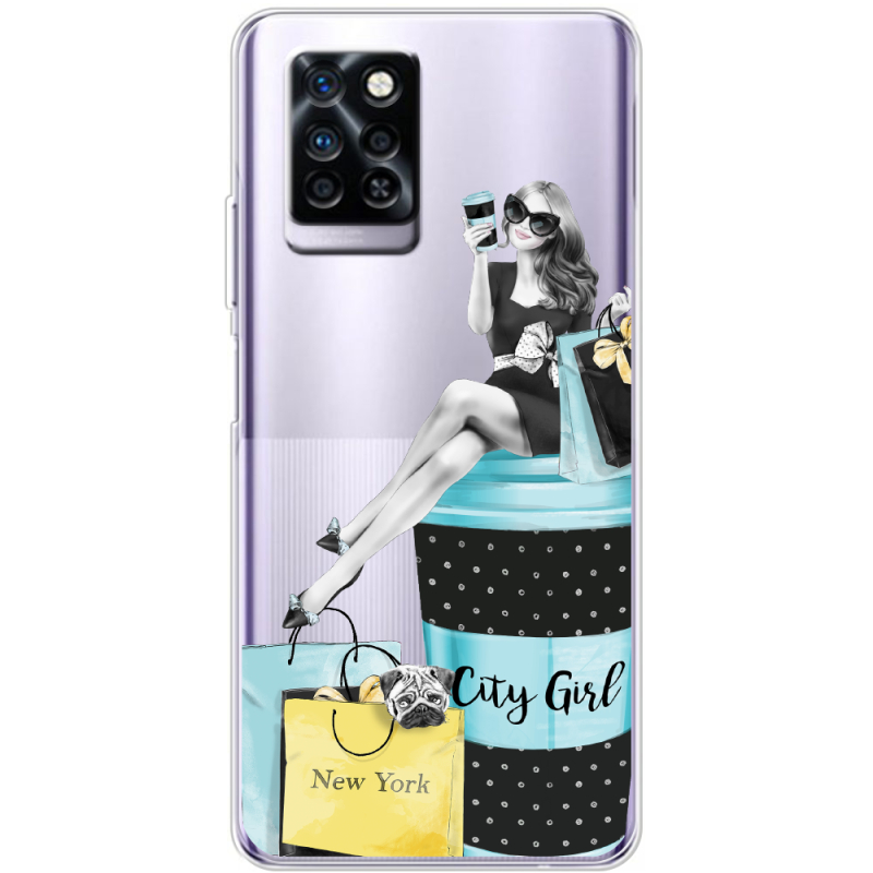 Прозрачный чехол BoxFace Infinix Note 10 Pro City Girl