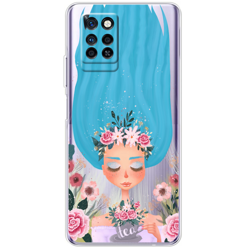 Прозрачный чехол BoxFace Infinix Note 10 Pro Blue Hair