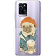 Прозрачный чехол BoxFace Infinix Note 10 Pro Dog Coffeeman