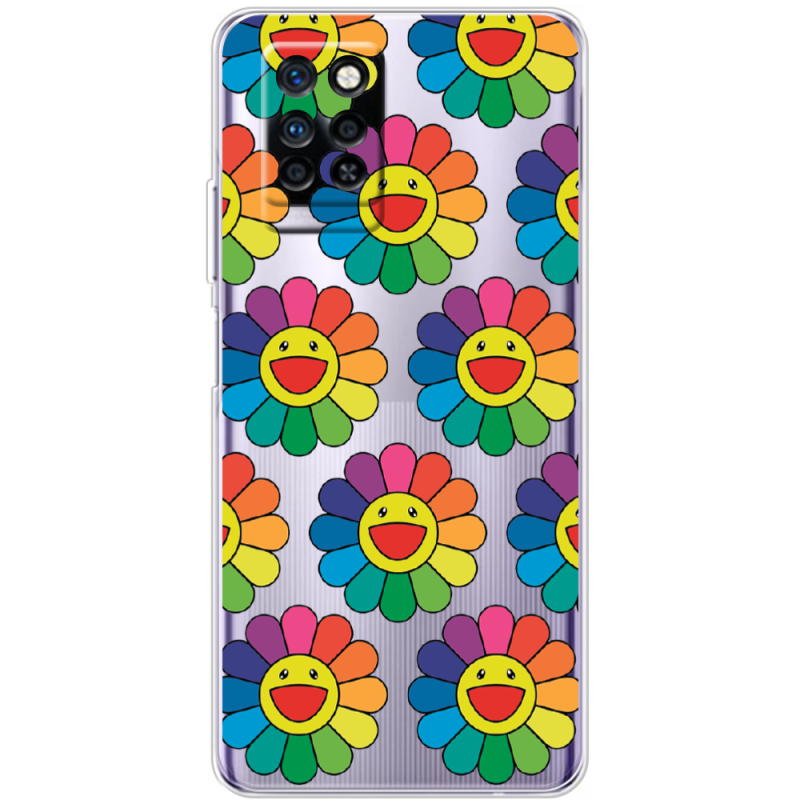 Прозрачный чехол BoxFace Infinix Note 10 Pro Hippie Flowers