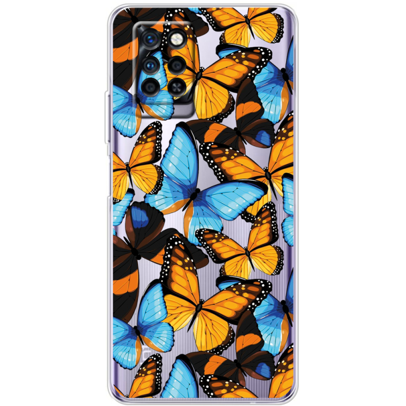 Прозрачный чехол BoxFace Infinix Note 10 Pro Butterfly Morpho