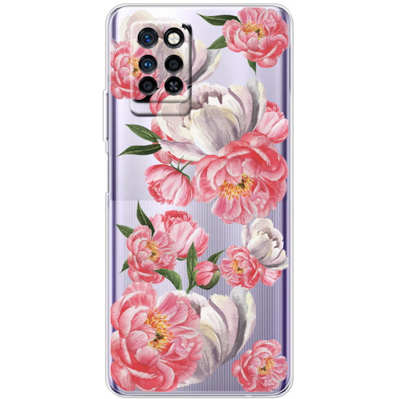 Прозрачный чехол BoxFace Infinix Note 10 Pro Peony Watercolor Style