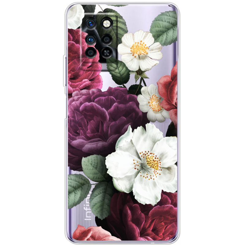 Прозрачный чехол BoxFace Infinix Note 10 Pro Floral Dark Dreams