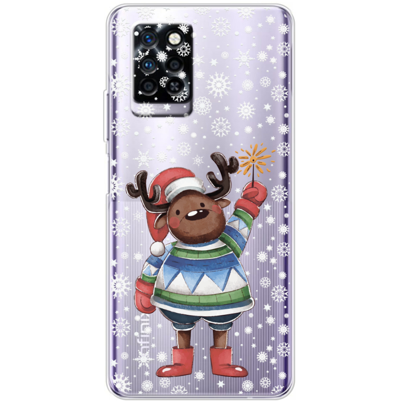 Прозрачный чехол BoxFace Infinix Note 10 Pro Christmas Deer with Snow