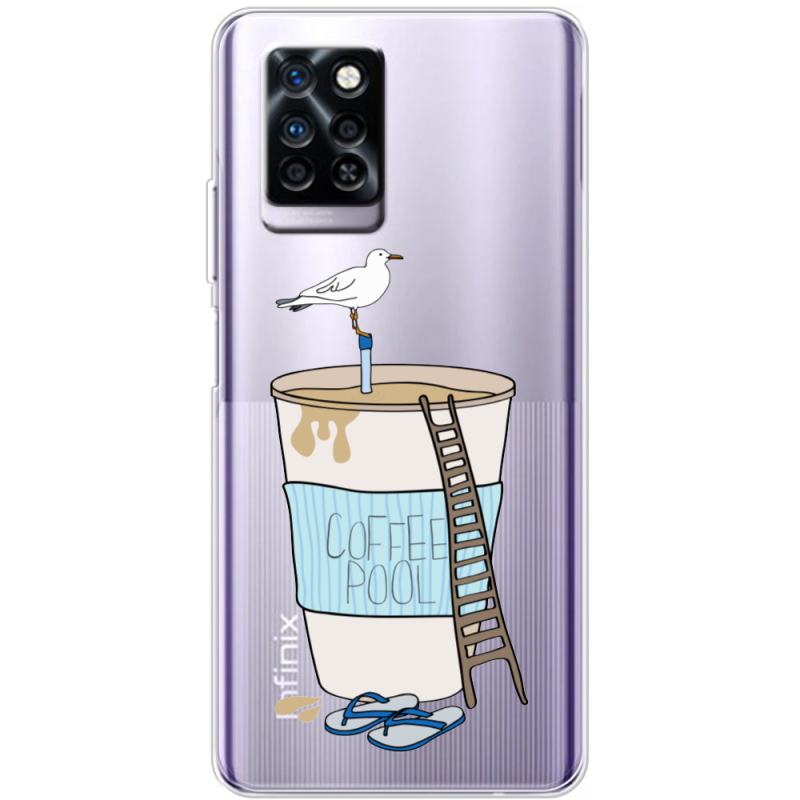 Прозрачный чехол BoxFace Infinix Note 10 Pro Segull in Cofee Pool