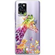 Прозрачный чехол BoxFace Infinix Note 10 Pro Colorful Giraffe