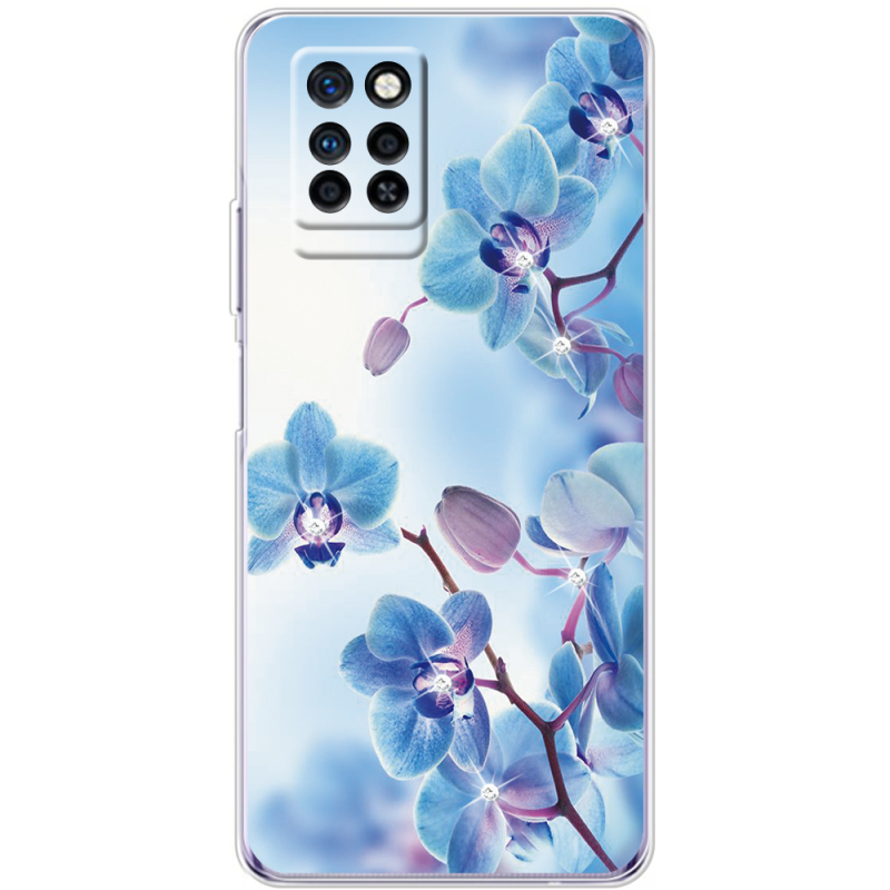 Чехол со стразами Infinix Note 10 Pro Orchids