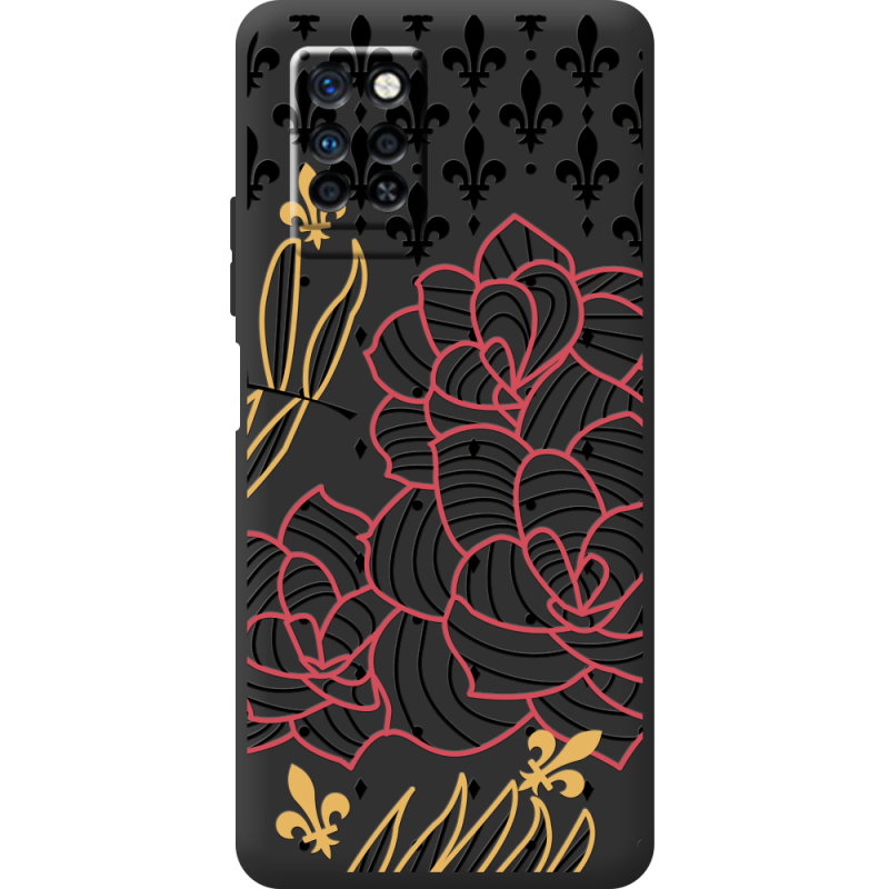 Черный чехол BoxFace Infinix Note 10 Pro FranceFlowers