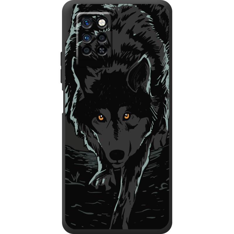 Черный чехол BoxFace Infinix Note 10 Pro Wolf