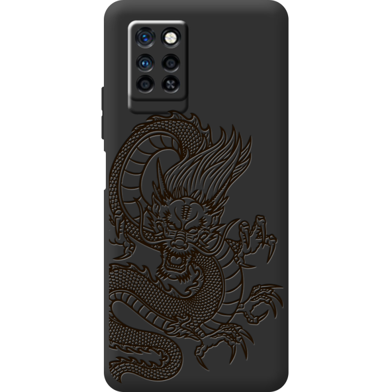 Черный чехол BoxFace Infinix Note 10 Pro Chinese Dragon