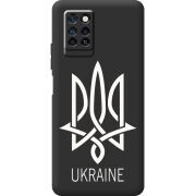Черный чехол BoxFace Infinix Note 10 Pro Тризуб монограмма ukraine