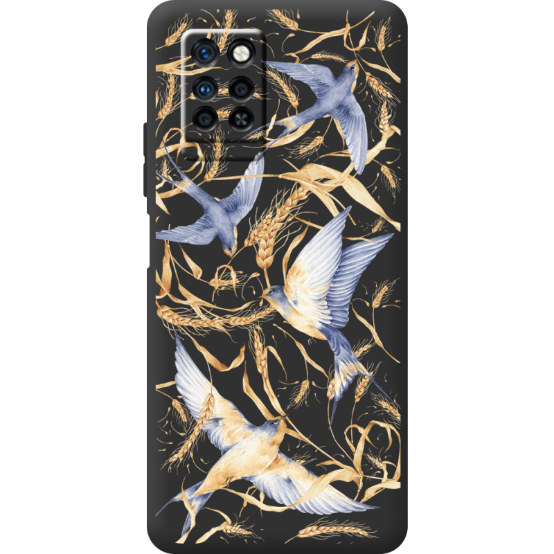 Черный чехол BoxFace Infinix Note 10 Pro Ластівки