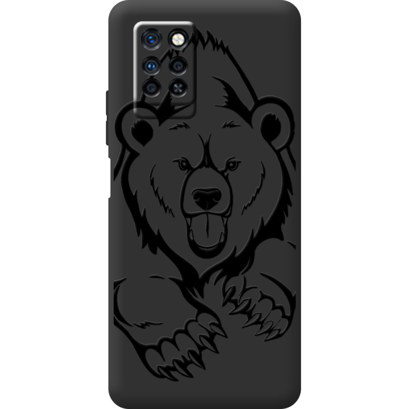 Черный чехол BoxFace Infinix Note 10 Pro Grizzly Bear