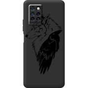 Черный чехол BoxFace Infinix Note 10 Pro Wolf and Raven