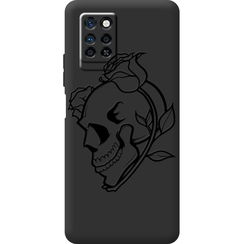 Черный чехол BoxFace Infinix Note 10 Pro Skull and Roses