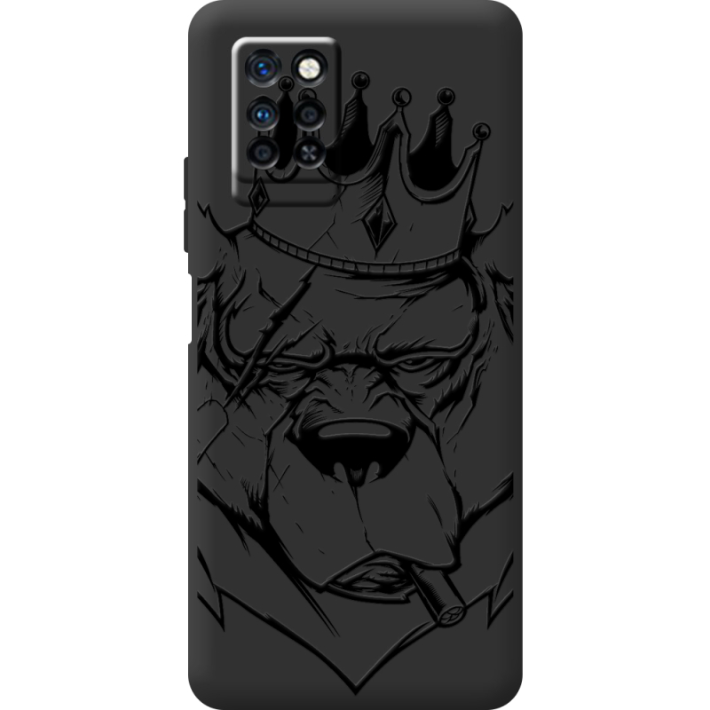 Черный чехол BoxFace Infinix Note 10 Pro Bear King