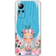 Прозрачный чехол BoxFace Infinix Note 11 Blue Hair