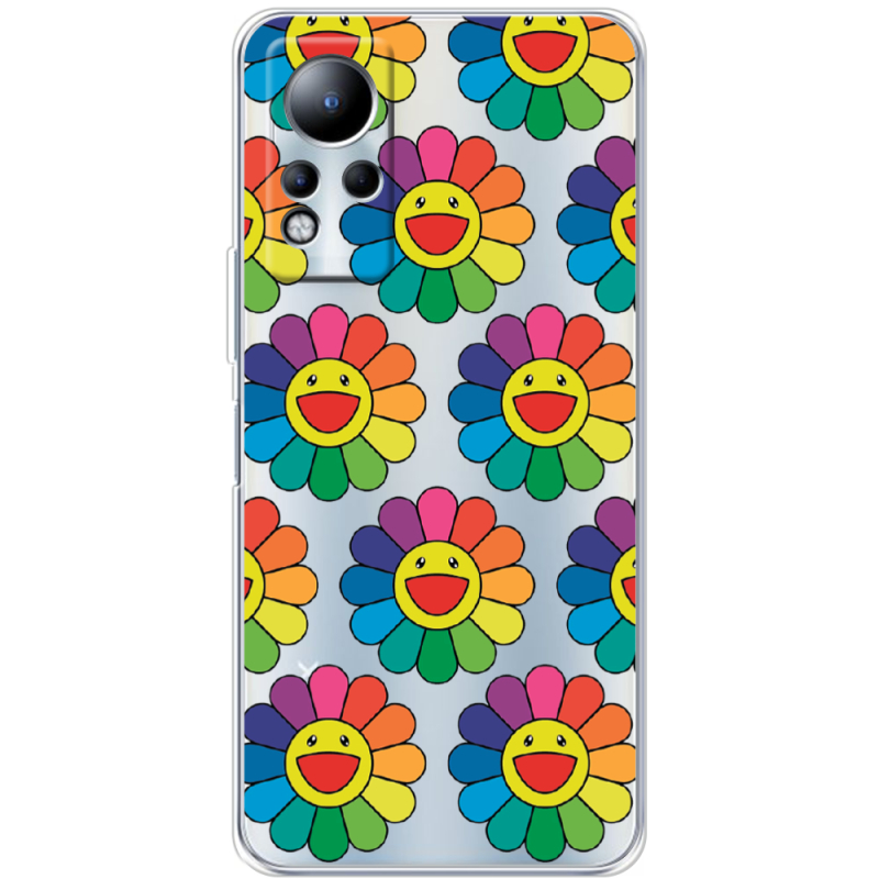 Прозрачный чехол BoxFace Infinix Note 11 Hippie Flowers