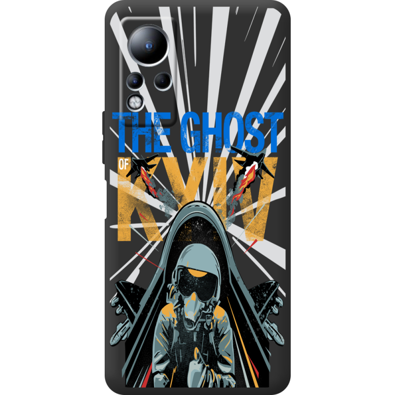 Черный чехол BoxFace Infinix Note 11 Привид Києва в дії