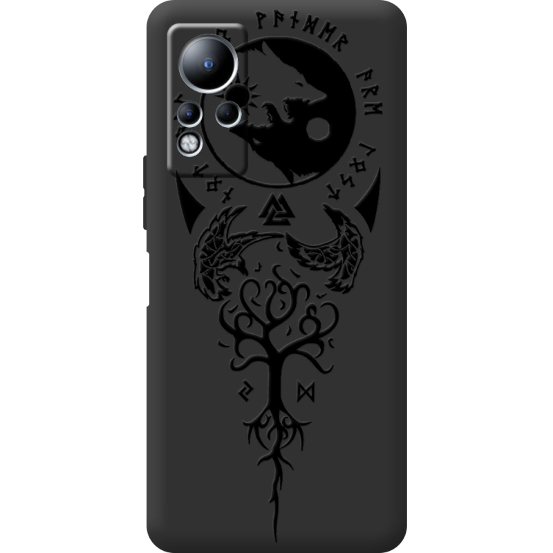 Черный чехол BoxFace Infinix Note 11 Hugin and Munin