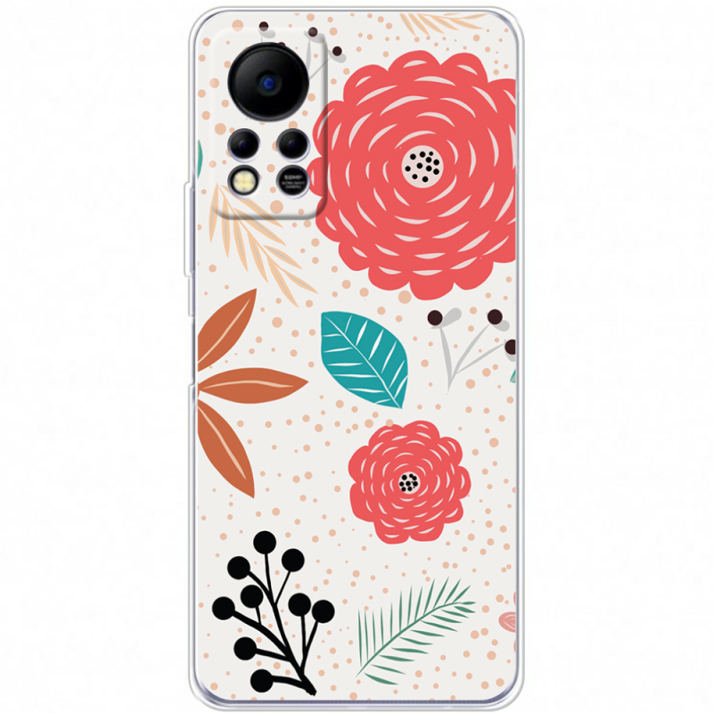 Чехол BoxFace Infinix Hot 11S Line Flowers