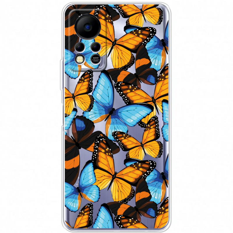 Прозрачный чехол BoxFace Infinix Hot 11S Butterfly Morpho