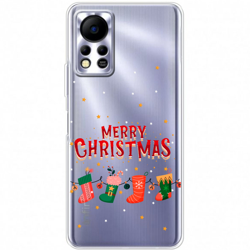 Прозрачный чехол BoxFace Infinix Hot 11S Merry Christmas