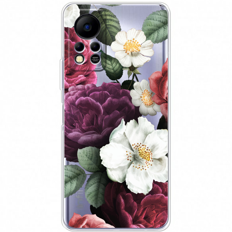 Прозрачный чехол BoxFace Infinix Hot 11S Floral Dark Dreams