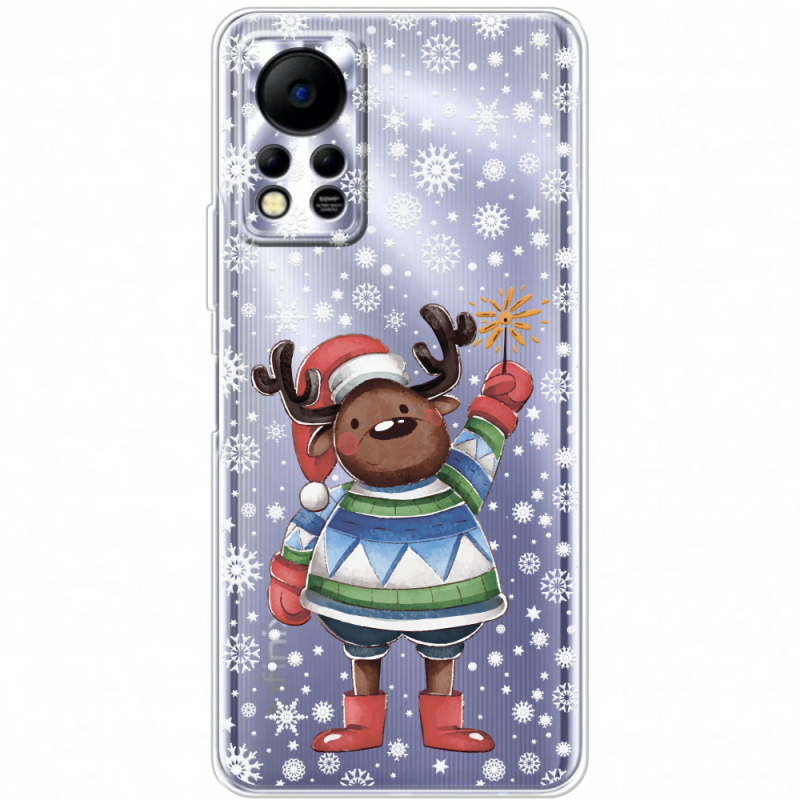 Прозрачный чехол BoxFace Infinix Hot 11S Christmas Deer with Snow