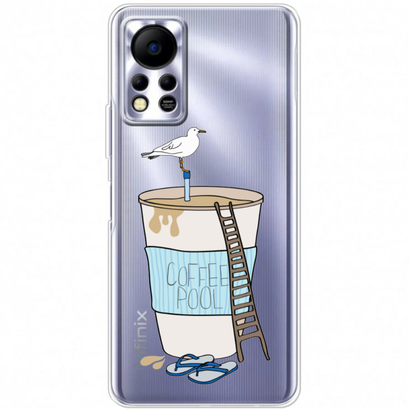 Прозрачный чехол BoxFace Infinix Hot 11S Segull in Cofee Pool