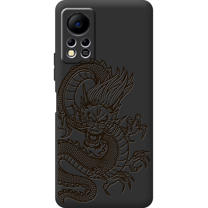 Черный чехол BoxFace Infinix Hot 11S Chinese Dragon