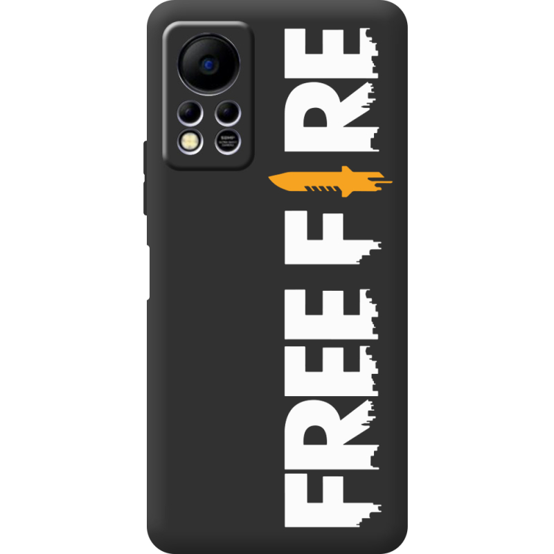 Черный чехол BoxFace Infinix Hot 11S Free Fire White Logo