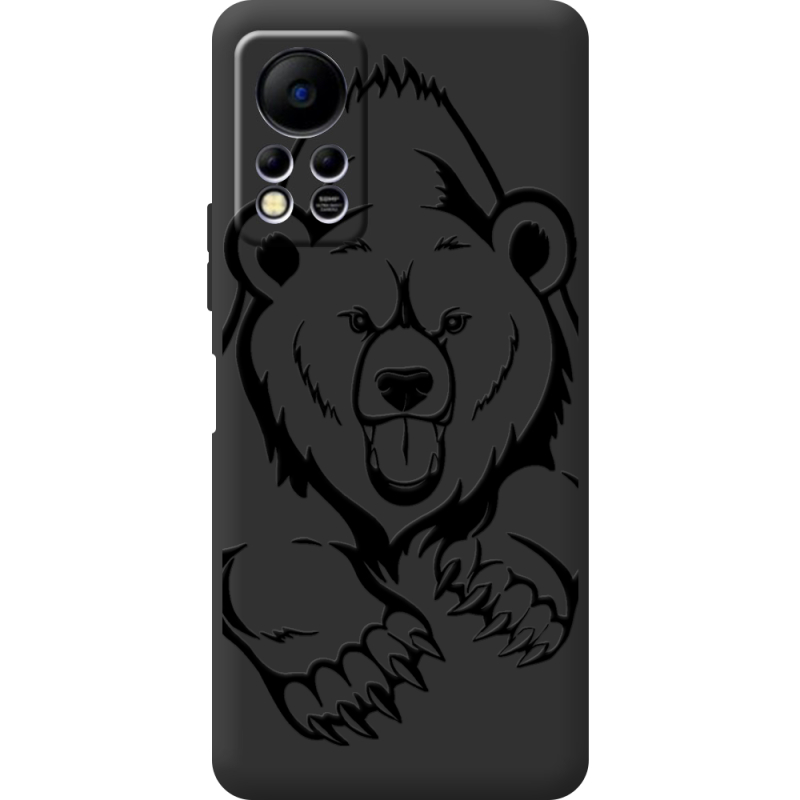 Черный чехол BoxFace Infinix Hot 11S Grizzly Bear