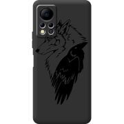 Черный чехол BoxFace Infinix Hot 11S Wolf and Raven