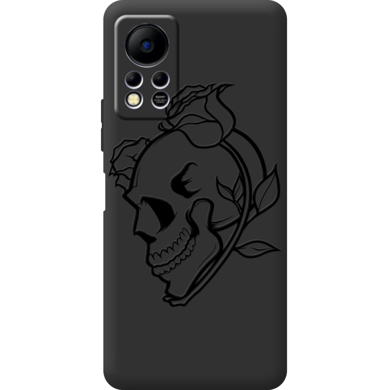 Черный чехол BoxFace Infinix Hot 11S Skull and Roses