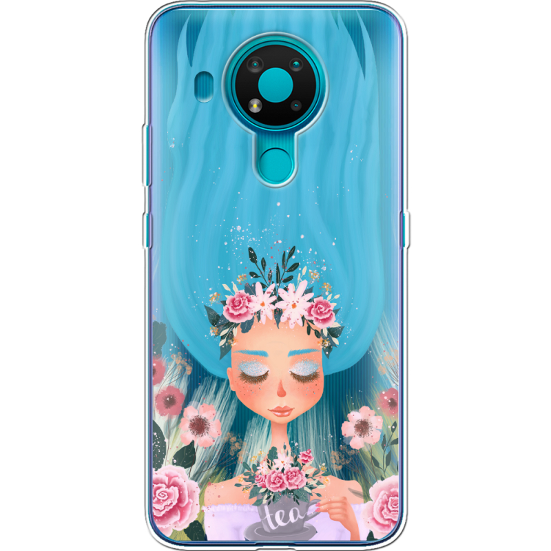 Прозрачный чехол BoxFace Nokia 3.4 Blue Hair