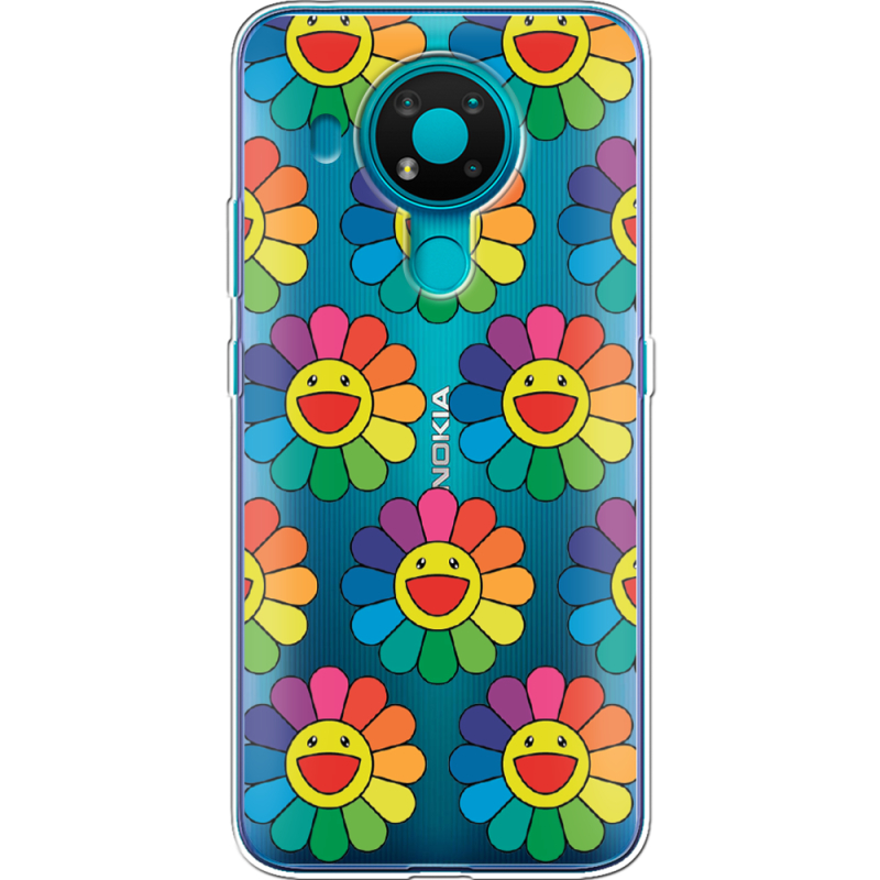 Прозрачный чехол BoxFace Nokia 3.4 Hippie Flowers