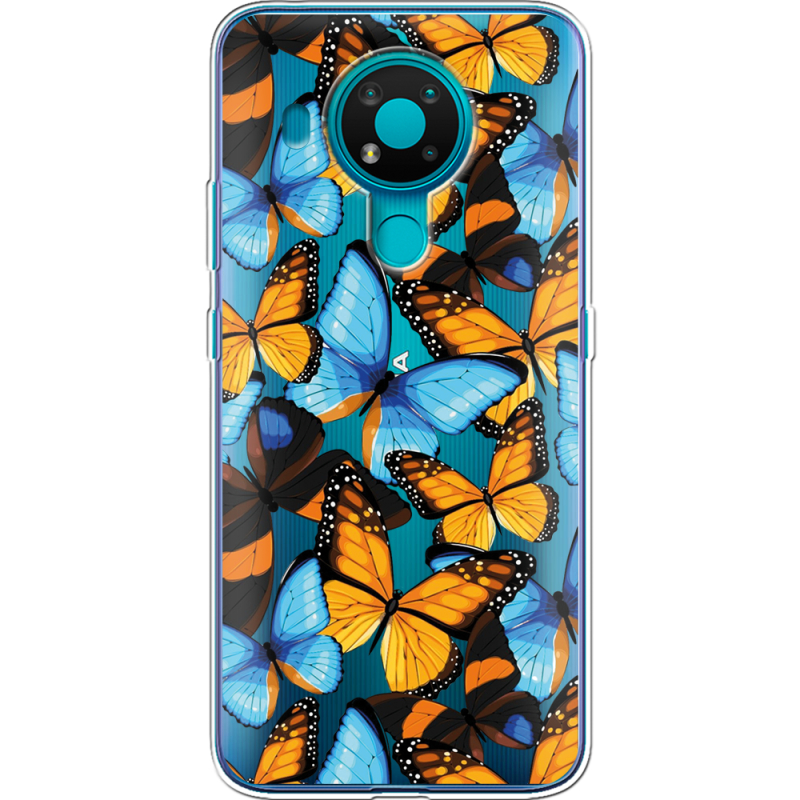 Прозрачный чехол BoxFace Nokia 3.4 Butterfly Morpho