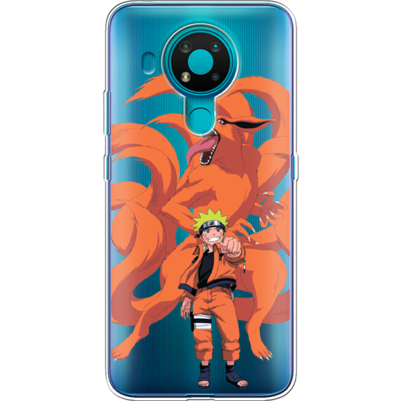 Прозрачный чехол BoxFace Nokia 3.4 Naruto and Kurama