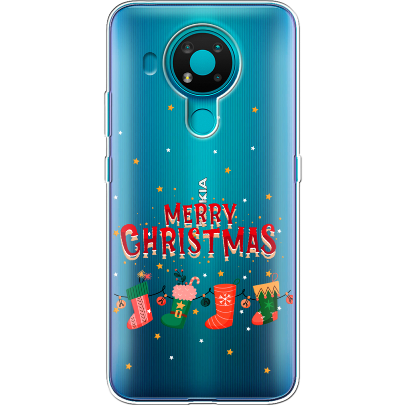 Прозрачный чехол BoxFace Nokia 3.4 Merry Christmas