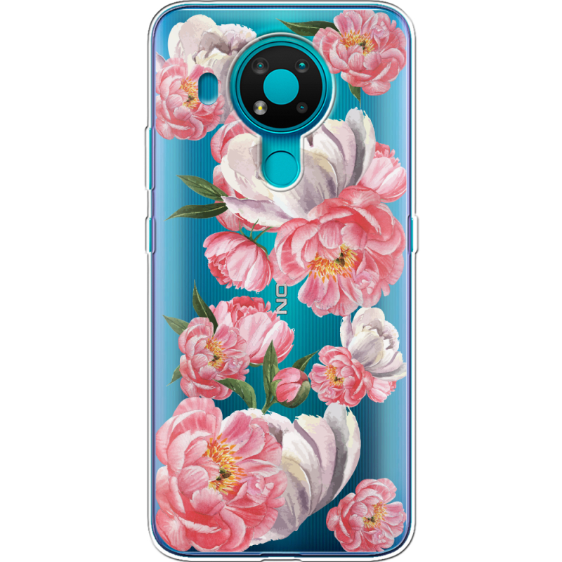 Прозрачный чехол BoxFace Nokia 3.4 Peony Watercolor Style