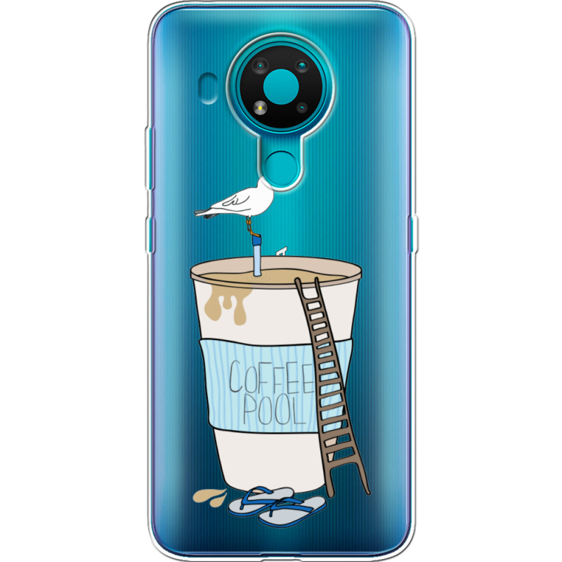 Прозрачный чехол BoxFace Nokia 3.4 Segull in Cofee Pool